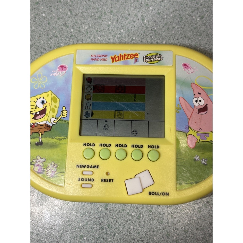 Yahtzee Jr. SpongeBob Squarepants Electronic Handheld Game Hasbro 2005
